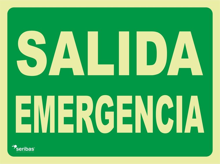 Señal de señales de evacuación EV040: SALIDA EMERGENCIA