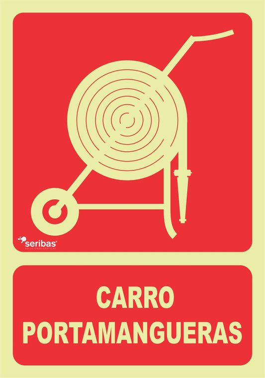 Señal de señales contra incendios IN009: CARRO PORTA MANGUERA