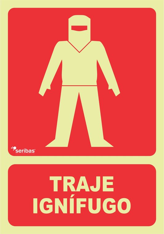 Señal de señales contra incendios IN012: TRAJE IGNÍFUGO