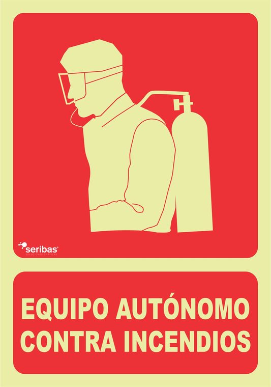 Señal de señales contra incendios IN013: EQUIPO AUTÓNOMO CONTRA INCENDIOS
