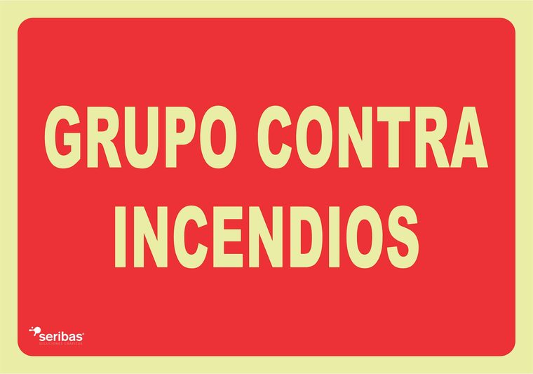 Señal de señales contra incendios IN026: GRUPO CONTRA INCENDIOS