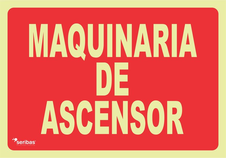 Señal de señales contra incendios IN041: MAQUINARIA DE ASCENSOR