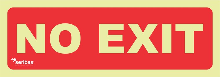 Señal de señales contra incendios IN042: NO EXIT