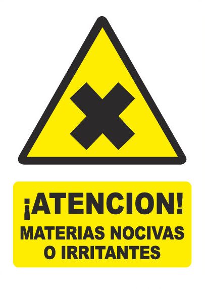 Señal de señales de peligro PG021: PELIGRO MATERIAS CORROSIVAS
