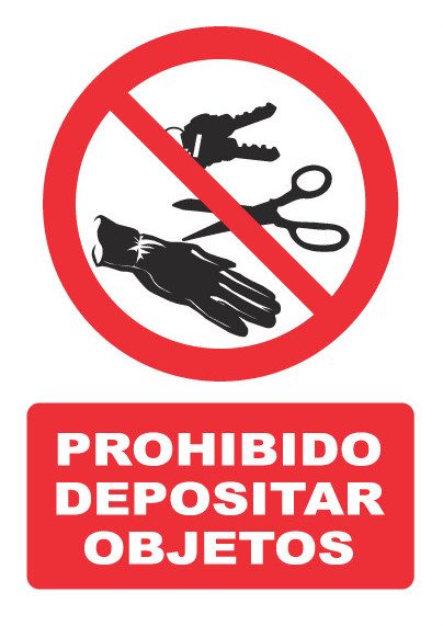 Señal de señales de prohibición PH046: PROHIBIDO DEPOSITAR OBJETOS