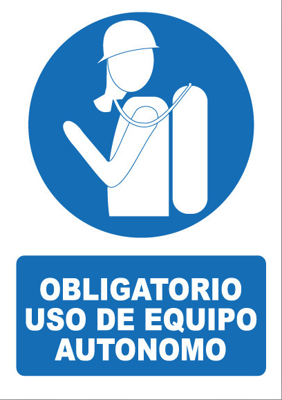 OBLIGATORIO USO DE EQUIPO AUTONOMO OB014