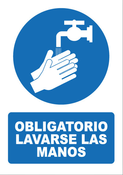OBLIGATORIO LAVARSE LAS MANOS OB052
