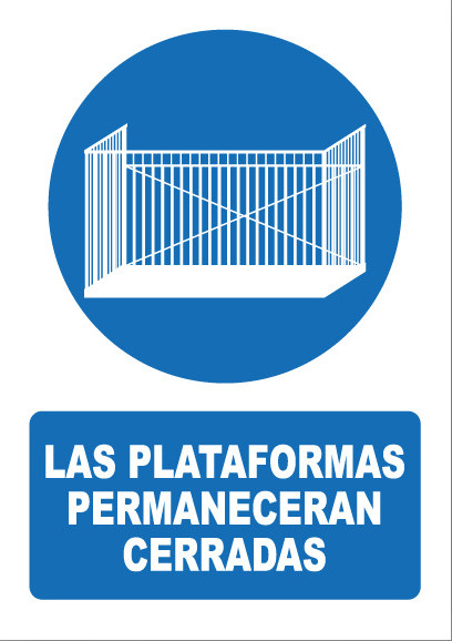LAS PLATAFORMAS PERMANECERAN CERRADAS OB055