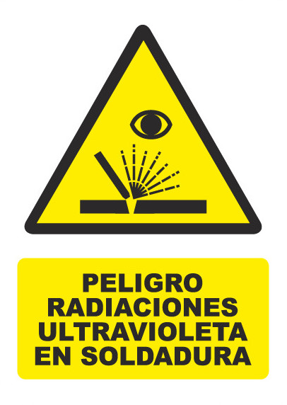 PELIGRO RADIACIONES ULTRAVIOLETA EN SOLDADURA PG007