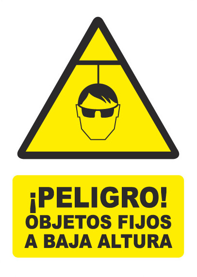 PELIGRO OBJETOS FIJOS BAJA ALTURA PG013