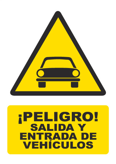 PELIGRO SALIDA ENTRADA VEHICULOS PG032