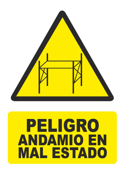 PELIGRO ANDAMIO MAL ESTADO PG047