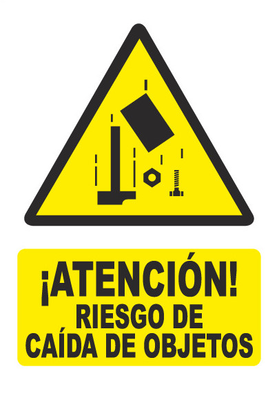 ATENCION RIESGO DE CAIDA DE OBJETOS PG048