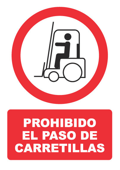 PROHIBIDO EL PASO DE CARRETILLAS PH019