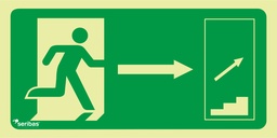 [EV019] FLECHA ARRIBA DERECHA ESCALERA DE EMERGENCIA EV019