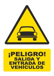 [PG032] PELIGRO SALIDA ENTRADA VEHICULOS PG032