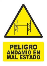 [PG047] PELIGRO ANDAMIO MAL ESTADO PG047