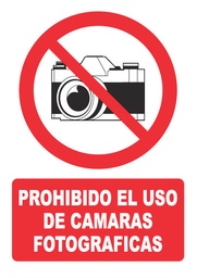 [PH058] PROHIBIDO EL USO DE CAMARAS FOTOGRAFICAS PH058